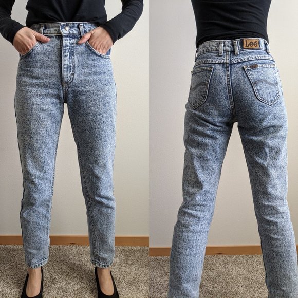 Vintage Acid Wash Jeans Lee 100% Cotton USA 24 00 - Picture 2 of 16